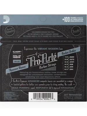 Струни D'Addario EJ45FF Pro-Arte Carbon Normal Tension