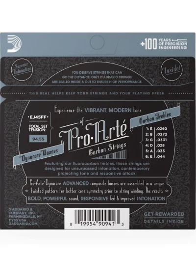 Струни D'Addario EJ45FF Pro-Arte Carbon Normal Tension