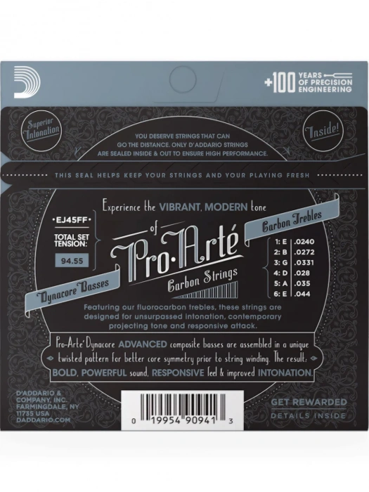 D'Addario EJ45FF Pro-Arte Carbon Normal Tension