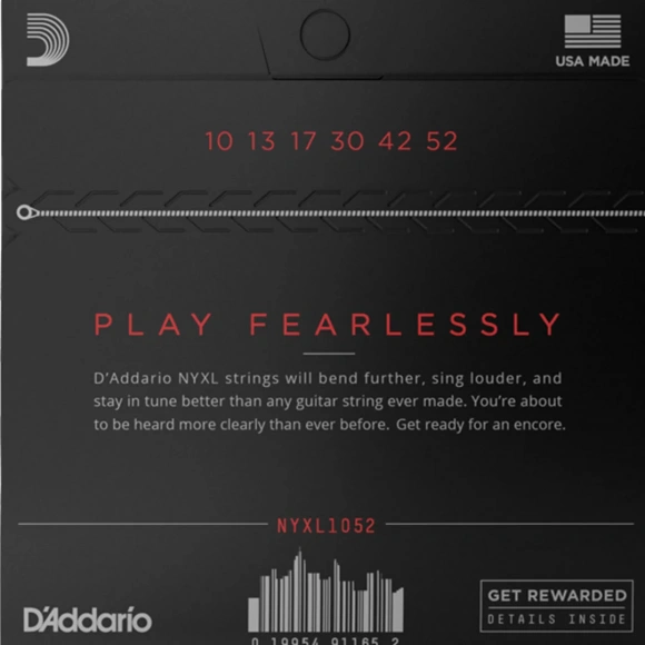 Струны D'Addario NYXL1052NYXL Electric Light Top/Heavy Bottom 10-52 Струны D'Addario NYXL1052NYXL Electric Light Top/Heavy Bottom 10-52