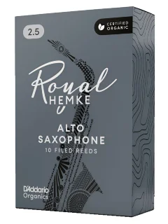 D'Addario RHKP10ASX250 Royal Hemke Organic Alto Sax #2.5 10 Pack