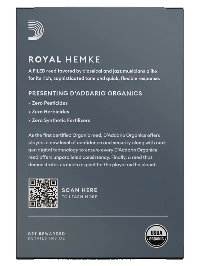 Тростина D'Addario RHKP10ASX250 Royal Hemke Organic Alto Sax #2.5 10 Pack