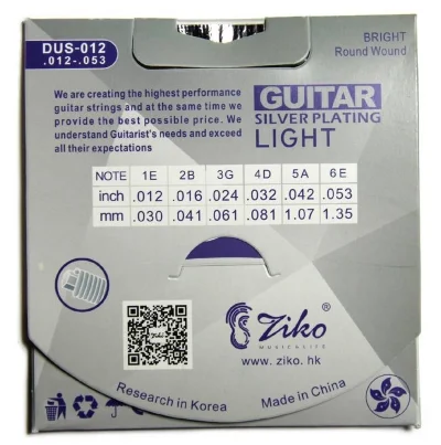 Струни Ziko DUS-012 Silver Wound 12-53