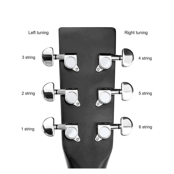 Кілки Overtone MHA015 BK 3+3 Кілки Overtone MHA015 BK 3+3