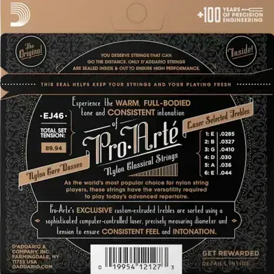 Струни D'Addario EJ46 Pro-Arte Hard Tension