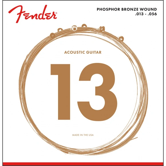 Струни Fender 60M Phosphor Bronze Acoustic Strings 13-56