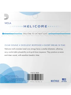 D'Addario H410 MM Helicore Viola String Set Medium Scale Medium Tension