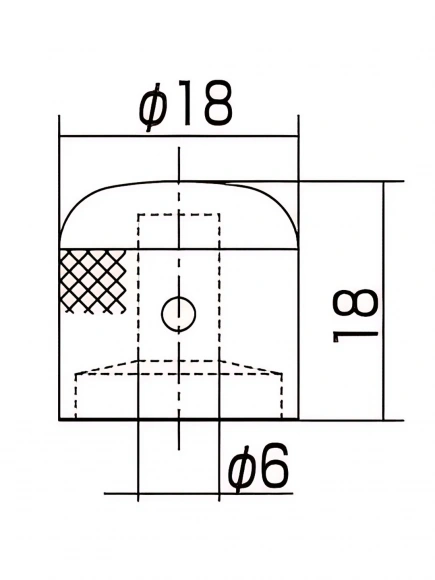 Ручка потенціометра Gotoh VK1-18 C Dome Knob (Chrome)
