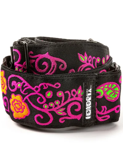 Ремінь для гітари Dunlop Jimi Hendrix Blacklight Monterey Pink Strap