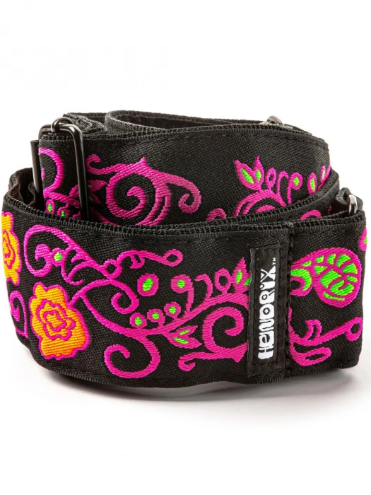 Ремінь для гітари Ремінь для гітари Dunlop Jimi Hendrix Blacklight Monterey Pink Strap