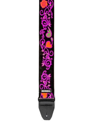 Ремінь для гітари Dunlop Jimi Hendrix Blacklight Monterey Pink Strap