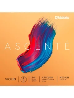 D'Addario A311 3/4M Ascenté Violin Single E String 3/4 Scale Medium Tension