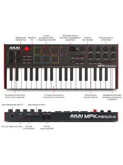 MIDI клавіатура AKAI MPK Mini Plus