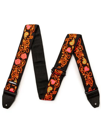 Ремінь для гітари Dunlop Jimi Hendrix Blacklight Monterey Orange Strap