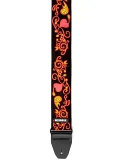 Dunlop Jimi Hendrix Blacklight Monterey Orange Strap