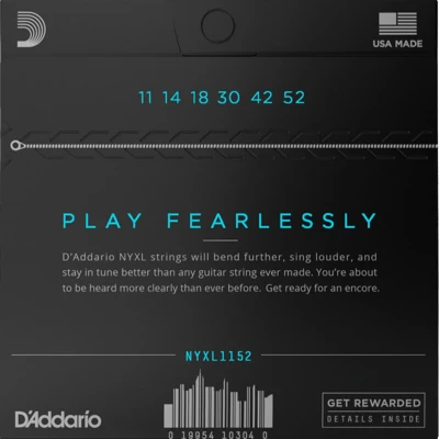 Струни D'Addario NYXL1152 NYXL Electric Medium Top/Heavy Bottom 11-52