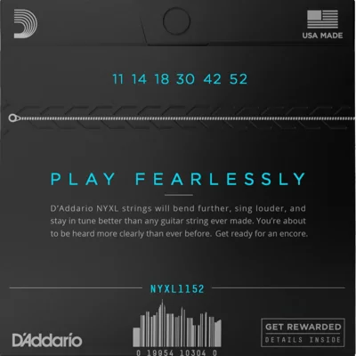 Струни D'Addario NYXL1152 NYXL Electric Medium Top/Heavy Bottom 11-52