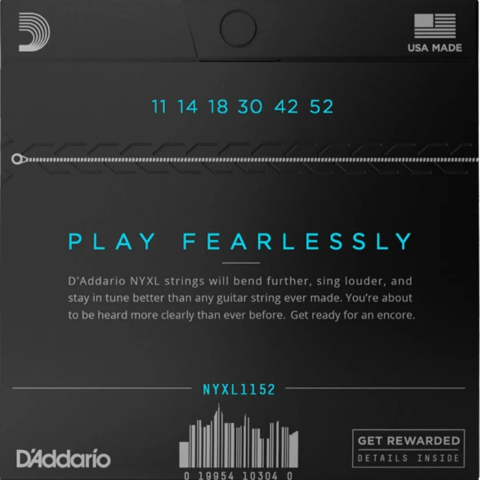 Струни Струни D'Addario NYXL1152 NYXL Electric Medium Top/Heavy Bottom 11-52