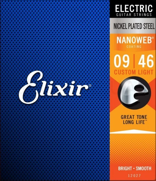 Струни Elixir 12027 Nanoweb Nickel Plated Steel Custom Light 9/46 (EL NW CL)