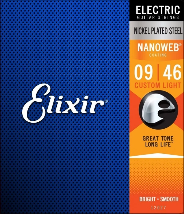 Струни Струни Elixir 12027 Nanoweb Nickel Plated Steel Custom Light 9/46 (EL NW CL)