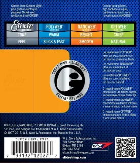 Elixir 12027 Nanoweb Nickel Plated Steel Custom Light 9/46 (EL NW CL)