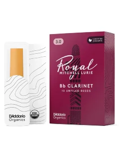 D'Addario RML10BCL300 Royal Mitchell Lurie Organic Bb Clarinet #3.0 10 Pack