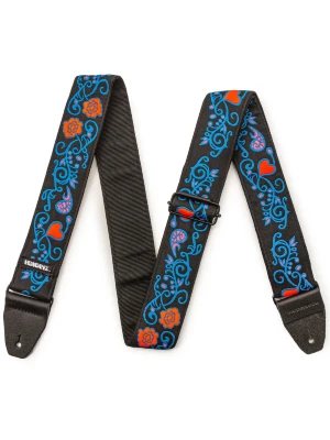Ремінь для гітари Dunlop Jimi Hendrix Blacklight Monterey Blue Strap