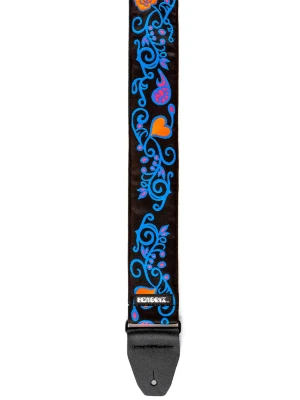 Ремінь для гітари Dunlop Jimi Hendrix Blacklight Monterey Blue Strap
