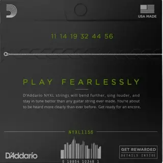 D'Addario NYXL1156 NYXL Electric Medium Top/Extra Heavy Bottom 11-56