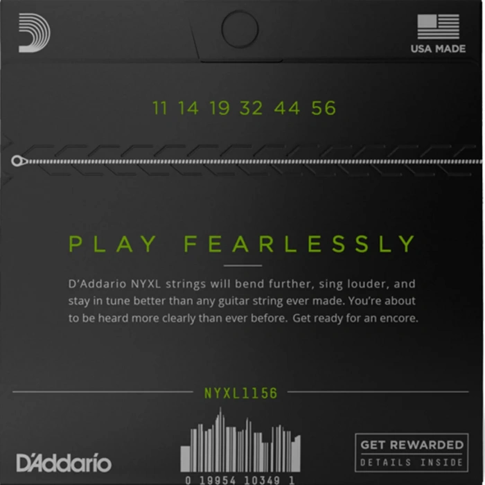D'Addario NYXL1156 NYXL Electric Medium Top/Extra Heavy Bottom 11-56