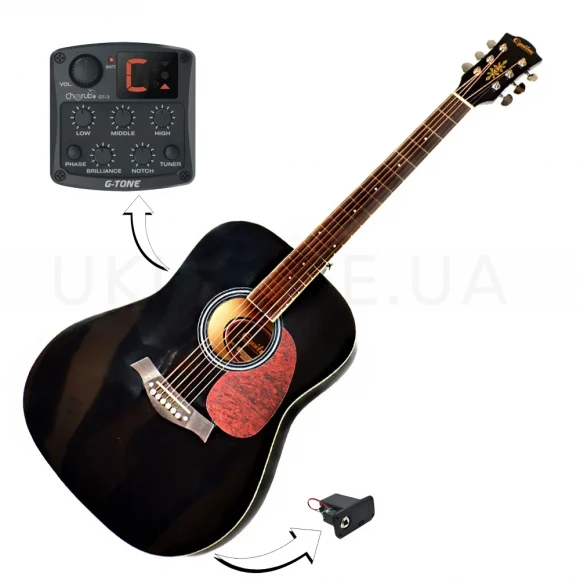 Електро-акустична гітара Equites EQ WKLE-01 BK 41