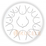 Hluru Huashu THD13-12 White Tongue Drum (13notes 12" C major) Carbon Steel Hluru Huashu THD13-12 White Tongue Drum (13notes 12" C major) Carbon Steel