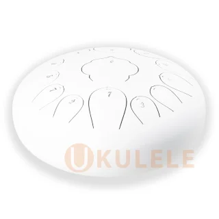 Hluru Huashu THD13-12 White Tongue Drum (13notes 12" C major) Carbon Steel