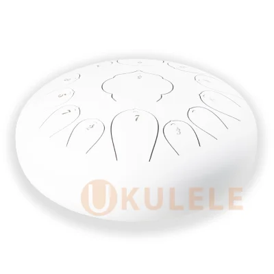 Глюкофон Hluru Huashu THD13-12 White Tongue Drum (13notes 12" C major) Carbon Steel