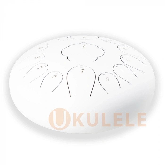 Hluru Huashu THD13-12 White Tongue Drum (13notes 12" C major) Carbon Steel