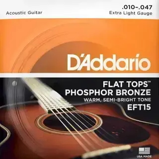 D'Addario EFT15 Flat Tops Phosphor Bronze Extra Light 10-47