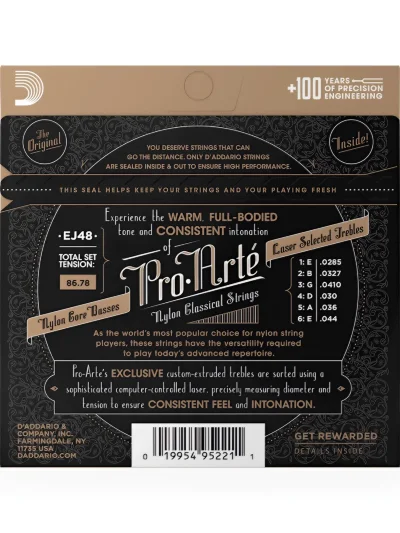 Струни D'Addario EJ48 Pro-Arte 80/20 Bronze Wound Hard Tension