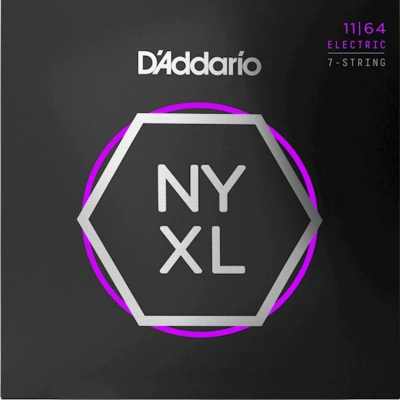 D&#039;Addario NYXL1164 NYXL Electric Medium 7-String 11-64