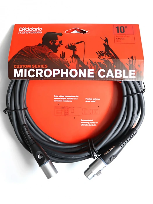 Мікрофонний кабель Мікрофонний кабель D'Addario PW-M-10 Custom Series Microphone Cable (3m)
