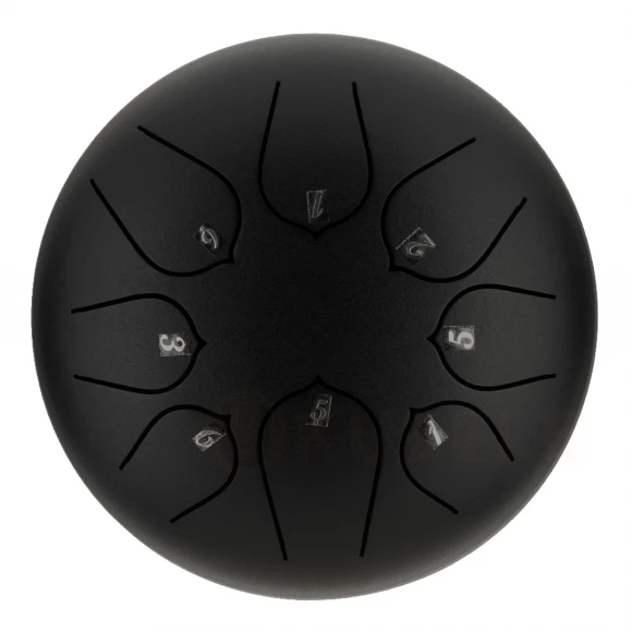 Глюкофон Hluru Huashu THD8-6 Black 6" (15см) 8 нот Tongue Drum Carbon Steel