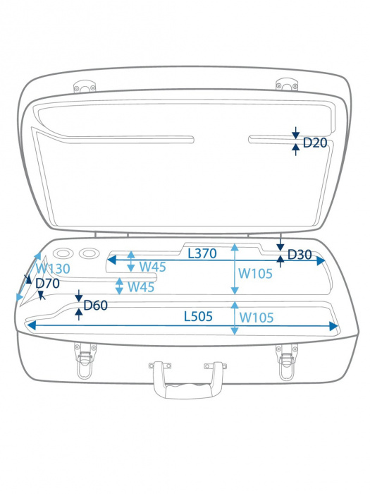 RockCase RC ABS 26030B Trumpet ABS Case