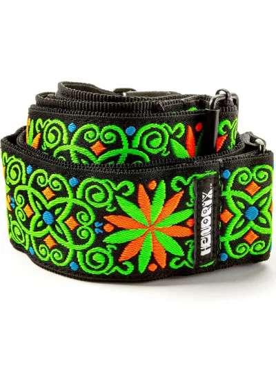 Ремінь для гітари Dunlop Jimi Hendrix Blacklight Fillmore Green Strap