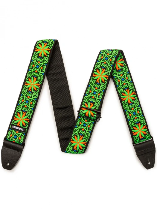 Ремінь для гітари Ремінь для гітари Dunlop Jimi Hendrix Blacklight Fillmore Green Strap