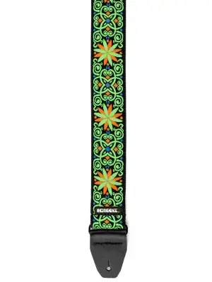Ремінь для гітари Dunlop Jimi Hendrix Blacklight Fillmore Green Strap