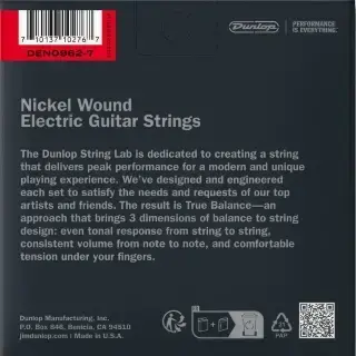 Dunlop DEN0962-7 Nickel Wound Electric Guitar Strings 09-62 | 7-String