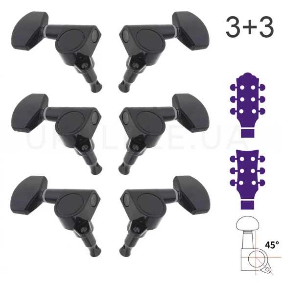 Колки Overtone MHA112 BK 3+3
