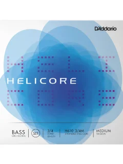 D'Addario H610 3/4M Helicore Orchestral Bass String Set 3/4 Scale Medium Tension