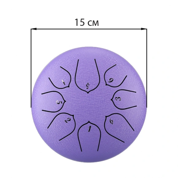 Глюкофон Hluru Huashu THD8-6 Lavander 6" (15см) 8 нот Tongue Drum Carbon Steel Глюкофон Hluru Huashu THD8-6 Lavander 6" (15см) 8 нот Tongue Drum Carbon Steel