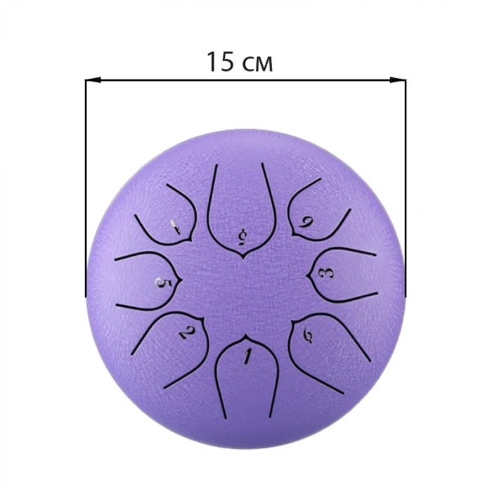 Глюкофон Глюкофон Hluru Huashu THD8-6 Lavander 6" (15см) 8 нот Tongue Drum Carbon Steel