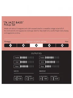 Fender Pure Vintage '74 Jazz Bass Pickup Set